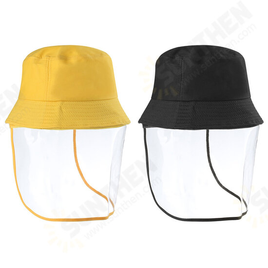 Outdoor Transparent Full Face Shied Hat Protective Bucket Hat Removable Anti-spittle Dustproof Face Mask Fishing Hat