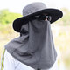 Outdoor UV-proof Full Face Protective Hat With Anti-Saliva Dustproof Mesh Face Protection Shield Screen Mask