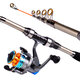 Telescopic Fishing Rod Set Spinning Reel Fishing Line Bait Lures Kit Carbon Fiber Sea Fishing Tackles