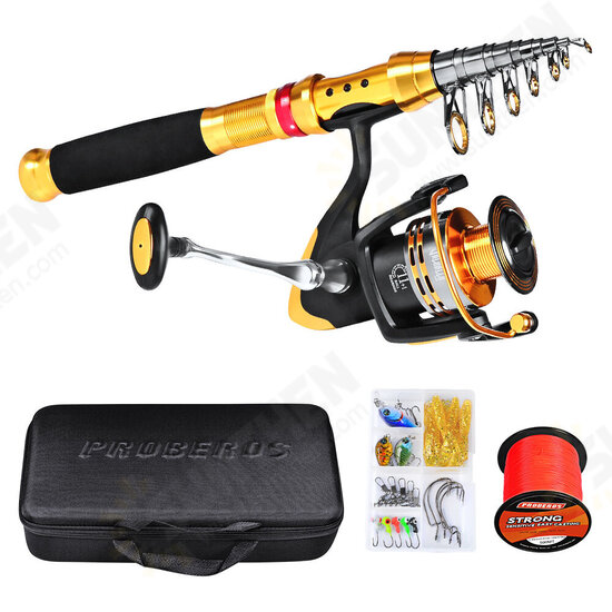 1.8M/2.1M/2.5M/2.7M Carbon Fibre Long-Range Fishing Rod + Fishing Reel + Fishing Line + Fishing Bag + Bait Box Fishing Tackle Set Fishing Rod Reel Combo