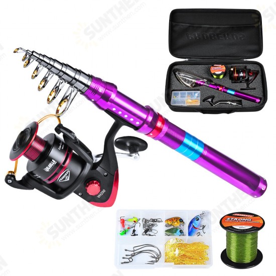 1.8M/2.1M/2.5M/2.7M Carbon Long-Range Fishing Rod + Fishing Reel + Fishing Line + Fishing Bag + Bait Box Sea Fishing Gear Kit Set