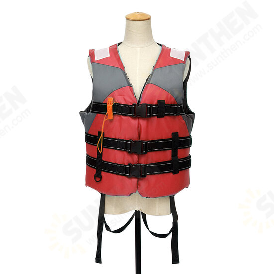 Reflective Adult Life Jacket Vest Professional Fully Enclosed Water Sports Safty Aid Swimwear Fishing Vest