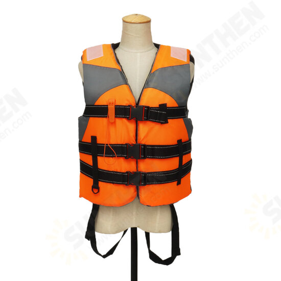 Reflective Adult Life Jacket Vest Professional Fully Enclosed Water Sports Safty Aid Swimwear Fishing Vest