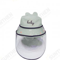 Removable Anti-spitting Cute Kids Fisherman Hat Protective Mask Hat Sunhat Dustproof Transparent Plastic Facemask Cover Hat for Children Removable Anti-spitting Cute Kids Fisherman Hat Protective Mask Hat Sunhat Dustproof Transparent Plastic Facemask Cover Hat for Children