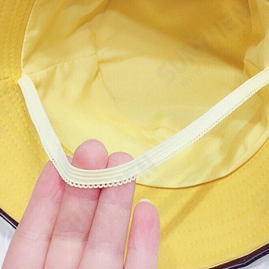 Removable Anti-spitting Cute Kids Fisherman Hat Protective Mask Hat Sunhat Dustproof Transparent Plastic Facemask Cover Hat for Children