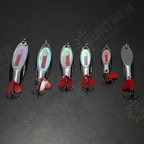 Silver Angled Miter Iron Copper Metal Sequins Lure Lure