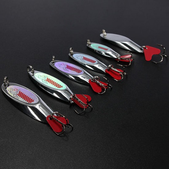 Silver Angled Miter Iron Copper Metal Sequins Lure Lure