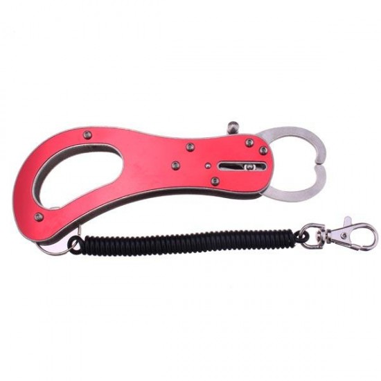 Stainless Steel Portable Fishing Lip Gripper tool with Missed rope