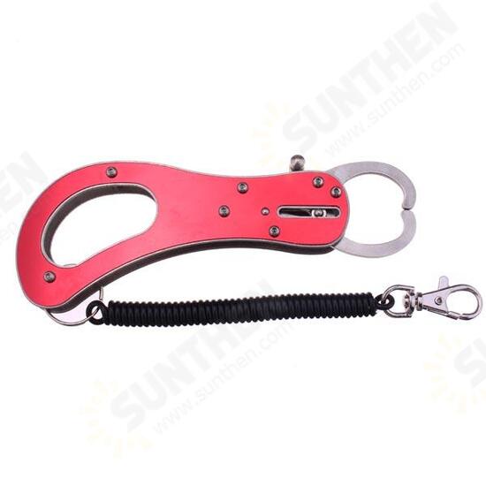 Stainless Steel Portable Fishing Lip Gripper tool with Missed rope