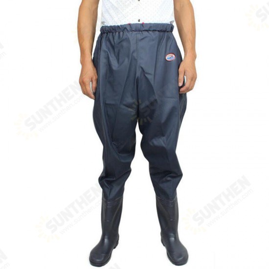 Unisex Waist Wading Pants Boots Overalls Waterproof Hunting Fishing Pants For Catching Fish