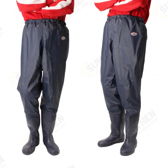 Unisex Waist Wading Pants Boots Overalls Waterproof Hunting Fishing Pants For Catching Fish