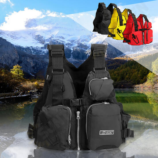 Universal 53x39x20cm Nylon Adult Adjustable Life Jacket Mulltifunctional Fishing Vest Jacket Tackle