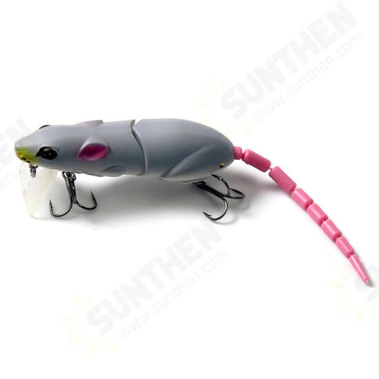 WS-N-027 1pc 15.5g 85mm Artificial Mouse Fishing Lure Swimbait 2 Segment Bait Lifelike Rat Lure For Freshwater Saltwater