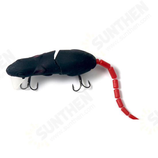 WS-N-027 1pc 15.5g 85mm Artificial Mouse Fishing Lure Swimbait 2 Segment Bait Lifelike Rat Lure For Freshwater Saltwater