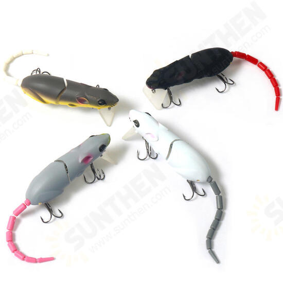 WS-N-027 1pc 15.5g 85mm Artificial Mouse Fishing Lure Swimbait 2 Segment Bait Lifelike Rat Lure For Freshwater Saltwater