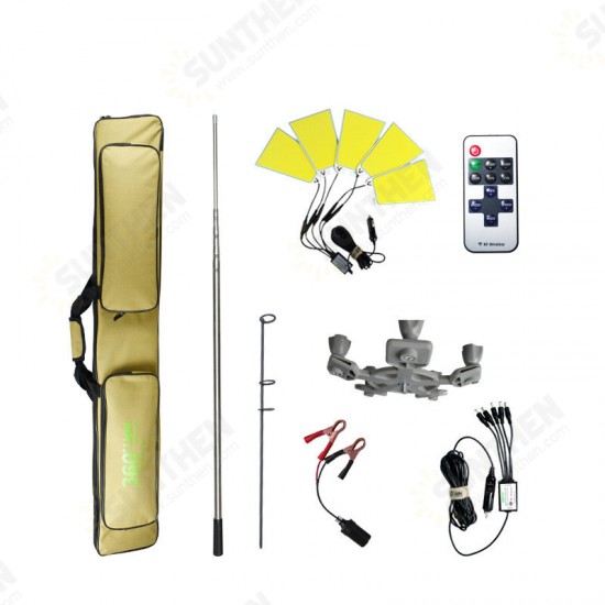 120W 11766LM 900pcs COB Fishing Lamp 3 Modes Brightness 4.6m Telescopic Pillar Lamp Camping Light Work Light