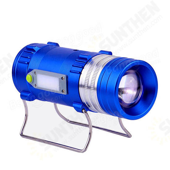 450LM 3 Color LEDs 500M Range Zoomable Rechargeable LED Fishing Flashlight Lamp With Charger