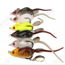 Y118 5cm 10.5g 3D Eyes Soft Mouse Bait Bells Sound Fishing Lure Frog Silicon Artificial Bait