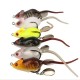 Y118 5cm 10.5g 3D Eyes Soft Mouse Bait Bells Sound Fishing Lure Frog Silicon Artificial Bait