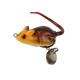 Y118 5cm 10.5g 3D Eyes Soft Mouse Bait Bells Sound Fishing Lure Frog Silicon Artificial Bait