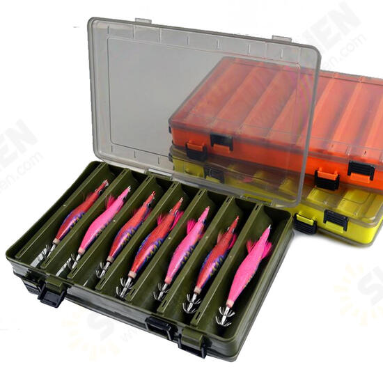 10/14 Grid Fish Lure Box Double Sided Plastic Fishing Bait Case Tackle Storage Box