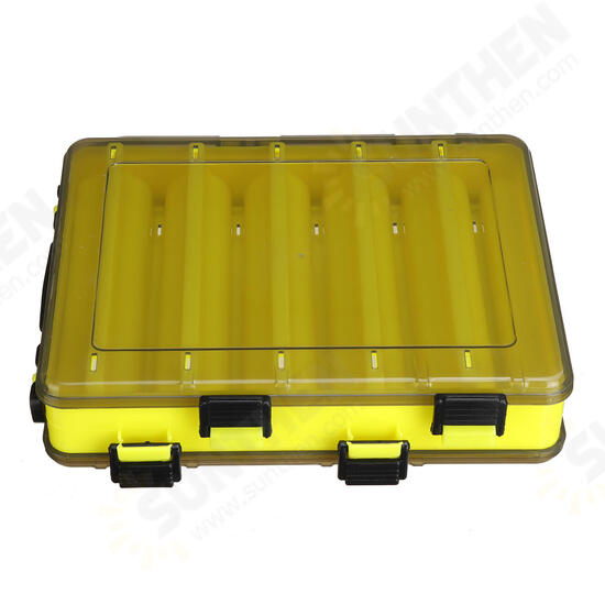 10/14 Grid Fish Lure Box Double Sided Plastic Fishing Bait Case Tackle Storage Box