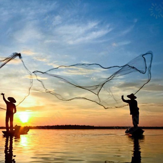 10 Feet Cast Net Saltwater Clear Bait Cast Fishing Net