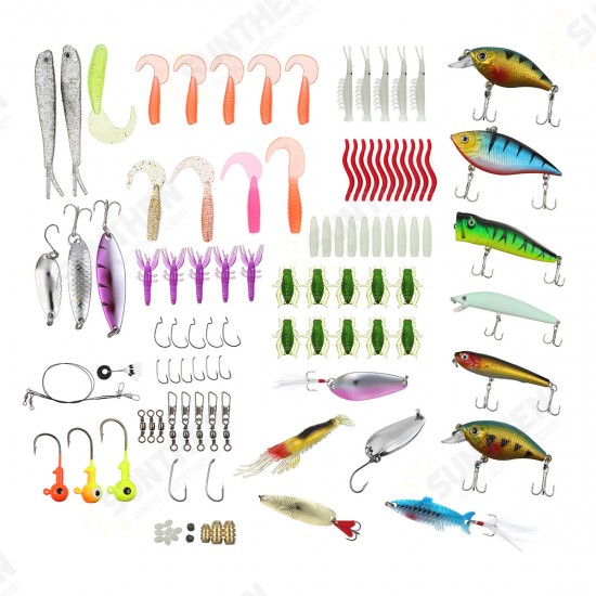 100 Pcs Fishing Lures Sea Fishing Baits Perch Salmon Pike Trout Spinners Tackle Hook Fishing Lure Set