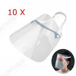 10pcs Adjustable Transparent Anti Splash Dust-proof Protect Full Face Covering Safety Mask Visor Shield 10pcs Adjustable Transparent Anti Splash Dust-proof Protect Full Face Covering Safety Mask Visor Shield