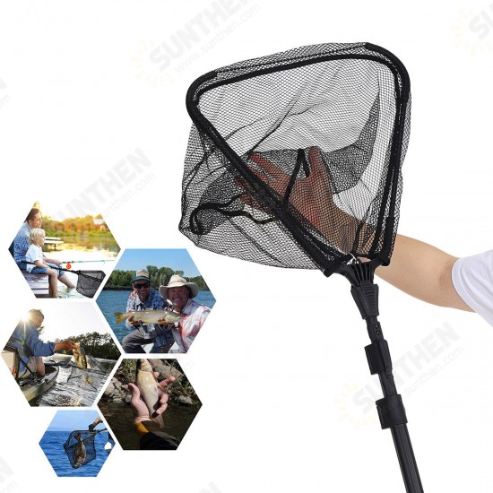 110/160CM Retractable Fishing Net Telescoping Foldable Landing Net Pole Folding Landing Net For Fly Fishing