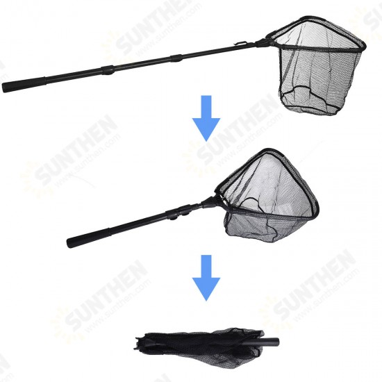 110/160CM Retractable Fishing Net Telescoping Foldable Landing Net Pole Folding Landing Net For Fly Fishing