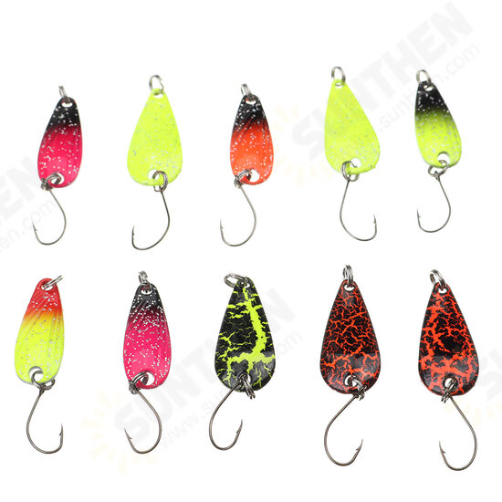 11Pcs Steel Hook Universal Lures Anti-corrosion Anti-abrasion Flattened Double Loop Single Barbed Hook Fishing Lures