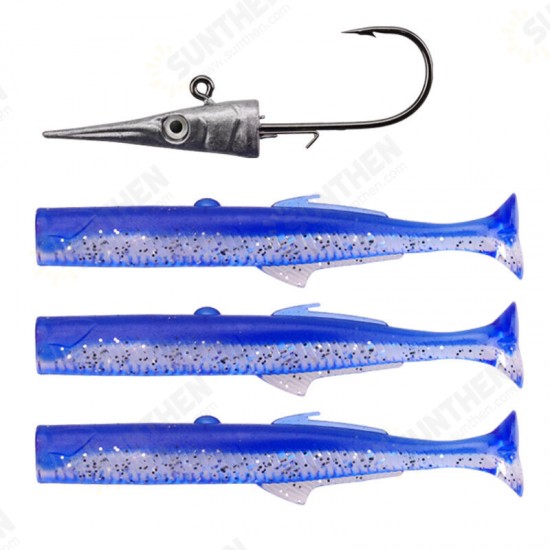 11cm 40g Fishing Lure Lead Jig Head Soft Lure T-Tail Swimbait Artificial Bait with 2 Pcs T-Tail 11cm 40g Fishing Lure Lead Jig Head Soft Lure T-Tail Swimbait Artificial Bait with 2 Pcs T-Tail