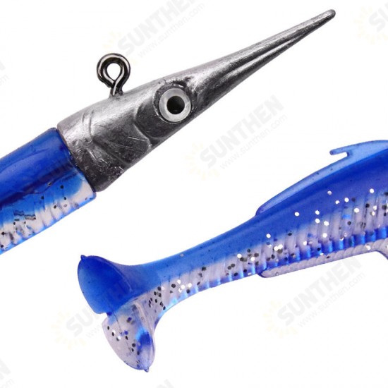 11cm 40g Fishing Lure Lead Jig Head Soft Lure T-Tail Swimbait Artificial Bait with 2 Pcs T-Tail 11cm 40g Fishing Lure Lead Jig Head Soft Lure T-Tail Swimbait Artificial Bait with 2 Pcs T-Tail