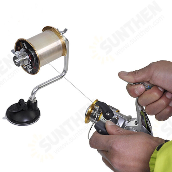 12cm x 15cm Portable Aluminum Fishing Line Winder Reel Spool Spooler System Tackle Tool Suction Cup