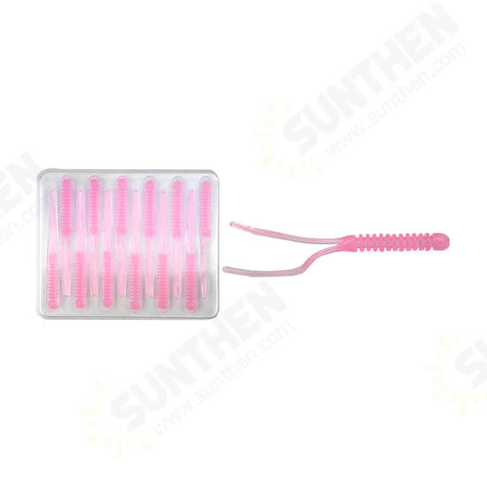 12pcs 55mm TPR Fishing Lure 5 Colors Simulation Fishing Bait