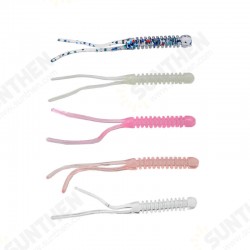 12pcs 55mm TPR Fishing Lure 5 Colors Simulation Fishing Bait