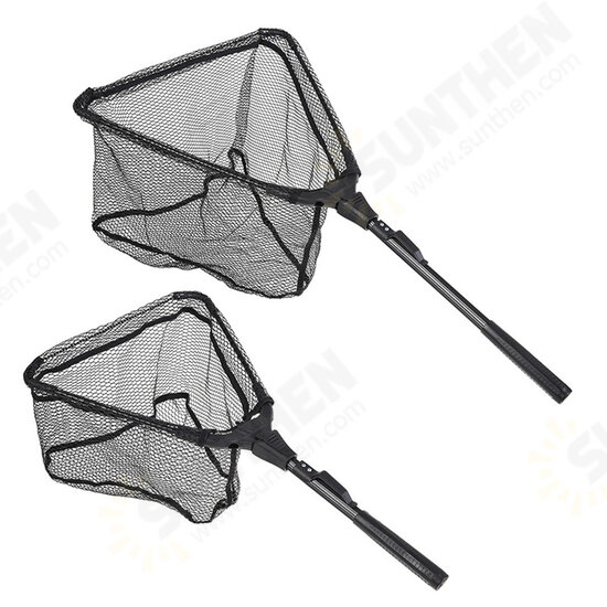 12inch/16inch Aluminum Alloy Triangle Fishing Net Retractable Fishing Net Telescoping Foldable Landing Net Pole Folding Landing Net Tackle