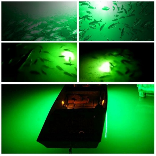 13W Underwater Fishing Light Fish Lure Bait Finder Lamp Attracts Prawns Squid Krill Finder Lamp