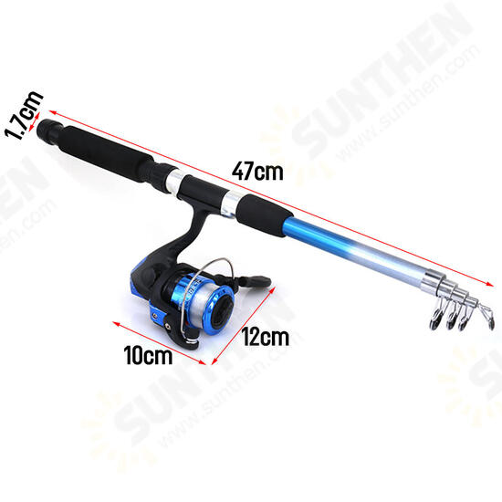 13pcs/set 5.2:1 BB Fishing Rod Reel Combo