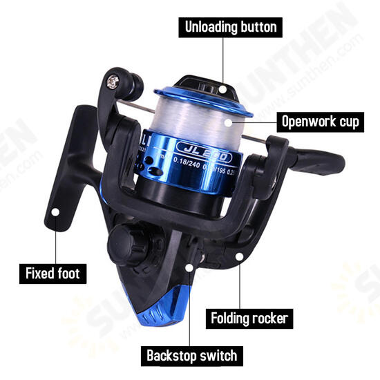 13pcs/set 5.2:1 BB Fishing Rod Reel Combo