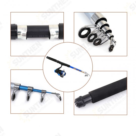 13pcs/set Fishing Rod Reel Combo Telescopic 5.2:1 BB Fishing Rod Set Ultralight Fishing Tackle Fishing Rod Fishing Reel Fishing Tool Set