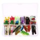 141pcs/set Fishing Lure Kit Hooks Crankbait Plastic Worms Jigs Artificial Baits With Box