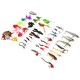 141pcs/set Fishing Lure Kit Hooks Crankbait Plastic Worms Jigs Artificial Baits With Box