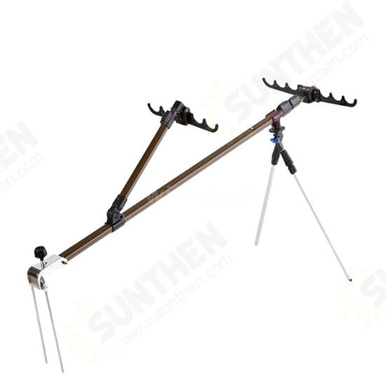 1.5/1.7m Alloy Fishing Rod Holder Adjustable Fish Pole Stand Bracket With Support Tripod