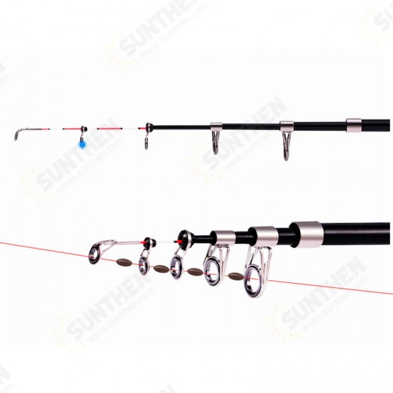 1.5m/1.8m/2.1m/2.4m High Carbon Telescopic Fishing Rod Set Portable Fishing Pole Set