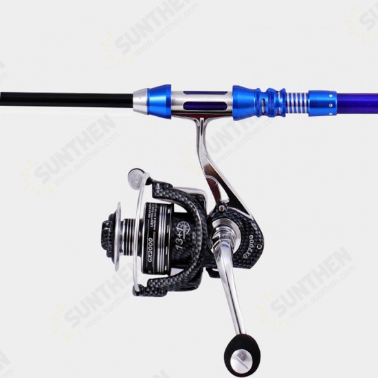 1.5m/1.8m/2.1m/2.4m High Carbon Telescopic Fishing Rod Set Portable Fishing Pole Set