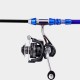 1.5m/1.8m/2.1m/2.4m High Carbon Telescopic Fishing Rod Set Portable Fishing Pole Set