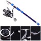 1.5m/1.8m/2.1m/2.4m High Carbon Telescopic Fishing Rod Set Portable Fishing Pole Set