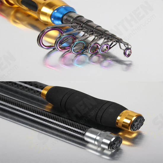 1.8-3.6m Carbon Fiber Telescopic Fishing Rod Portable Superhard Spinning Rod Sea Fishing Rod